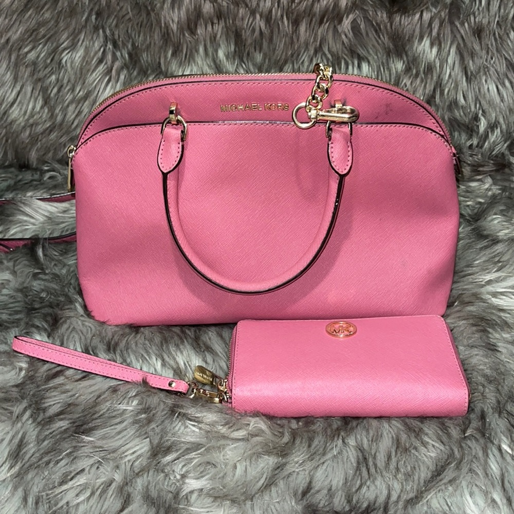 Michael Kors handbag with matching wallet